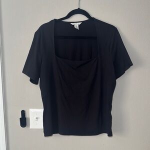 H&M Black Square Neck Women’s Top